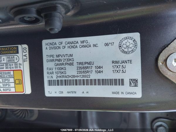 2017 HONDA CR-V LX