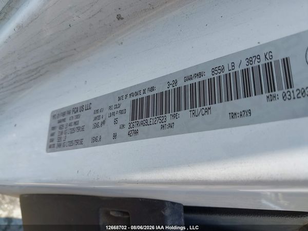 2020 RAM PROMASTER 1500 LOW ROOF 136 IN. WB