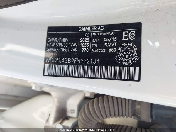 2015 MERCEDES-BENZ CLA CLA250 4 MATIC