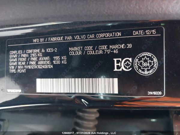 2016 VOLVO S60