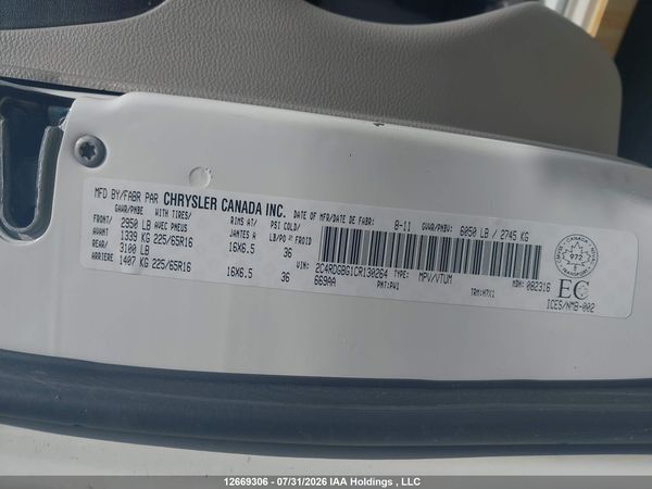 2012 DODGE GRAND CARAVAN SE