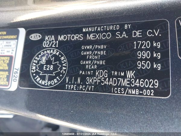 2021 KIA FORTE EX/EX PREMIUM/EX+