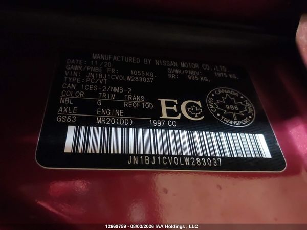 2020 NISSAN QASHQAI