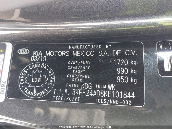 2019 KIA FORTE LX