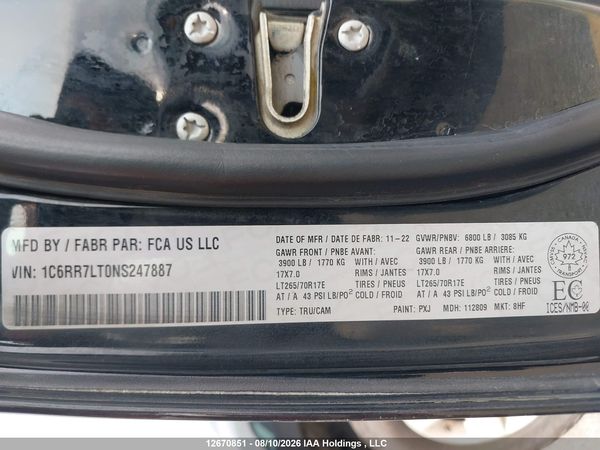 2022 RAM 1500 CLASSIC SLT