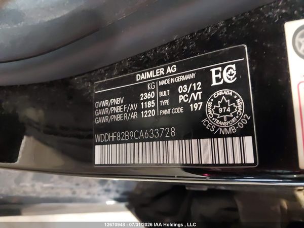 2012 MERCEDES-BENZ E 300 4MATIC