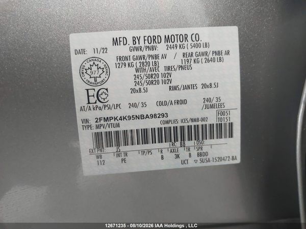 2022 FORD EDGE TITANIUM