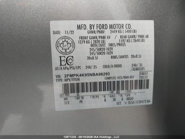2022 FORD EDGE TITANIUM