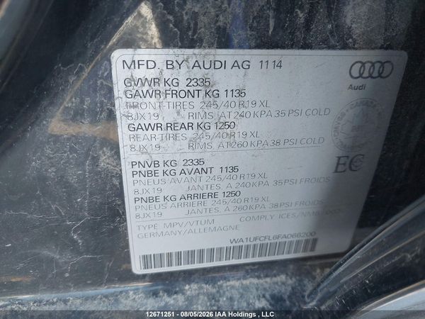 2015 AUDI A4 ALLROAD 2.0T PROGRESSIV