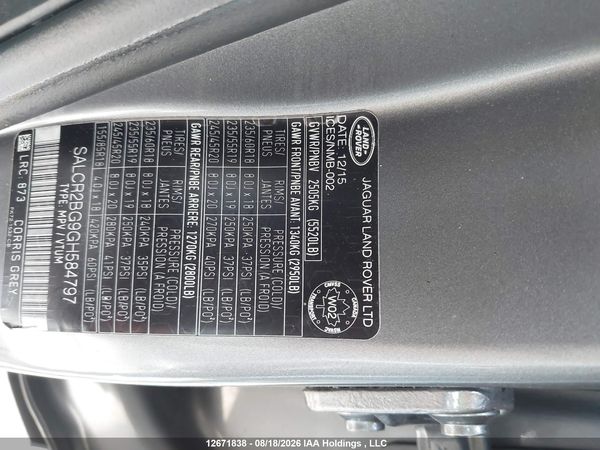 2016 LAND ROVER DISCOVERY SPORT HSE
