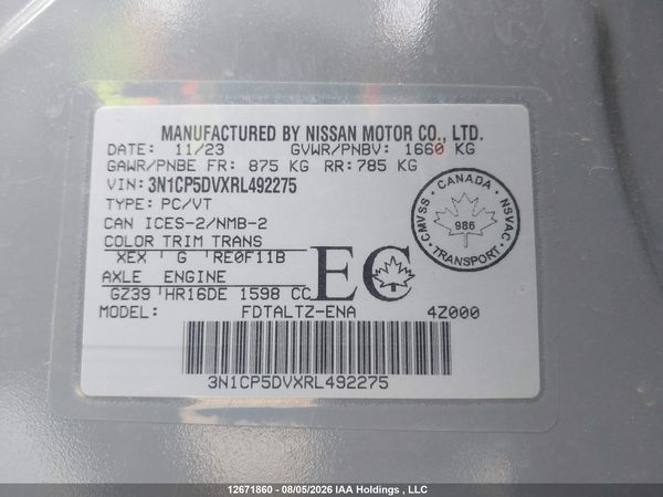 2024 NISSAN KICKS SR