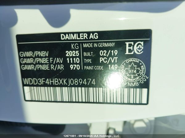 2019 MERCEDES-BENZ A 250 4MATIC — I9
