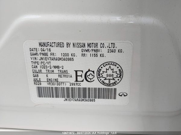 2016 INFINITI Q50 — I9