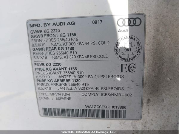 2018 AUDI Q3 2.0T TECHNIK