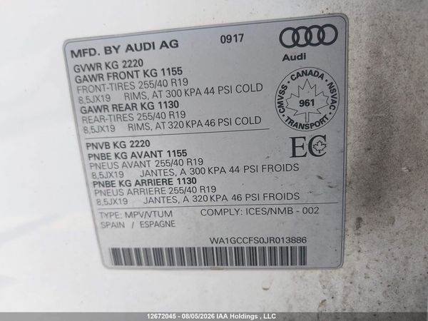 2018 AUDI Q3 2.0T TECHNIK