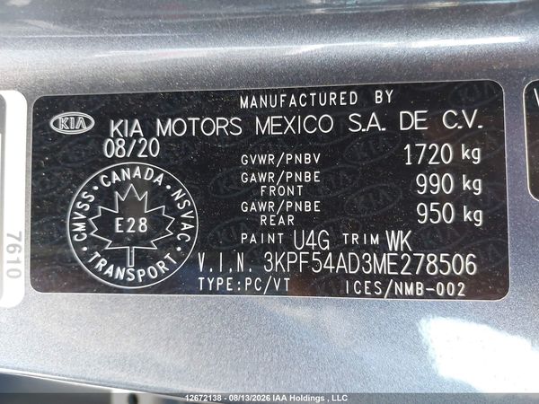 2021 KIA FORTE EX/EX PREMIUM/EX+