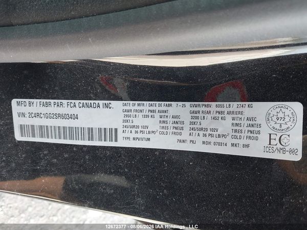 2025 CHRYSLER PACIFICA LIMITED