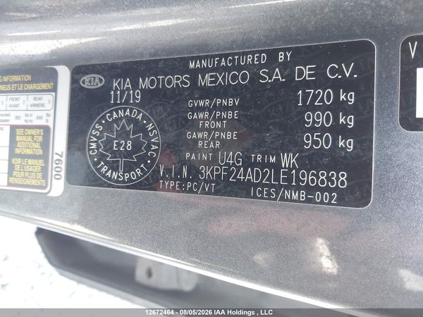 2020 KIA FORTE FE/LXS — I9