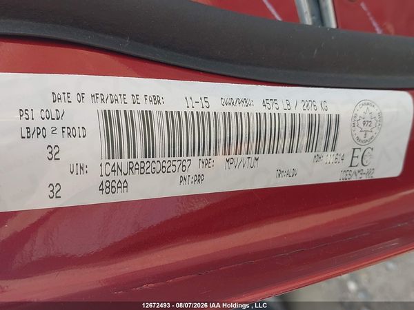 2016 JEEP PATRIOT SPORT 4X4