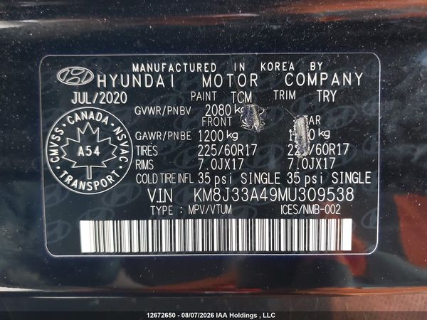 2021 HYUNDAI TUCSON PREFERRED FWD