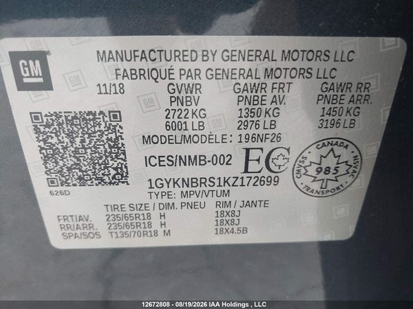 2019 CADILLAC XT5