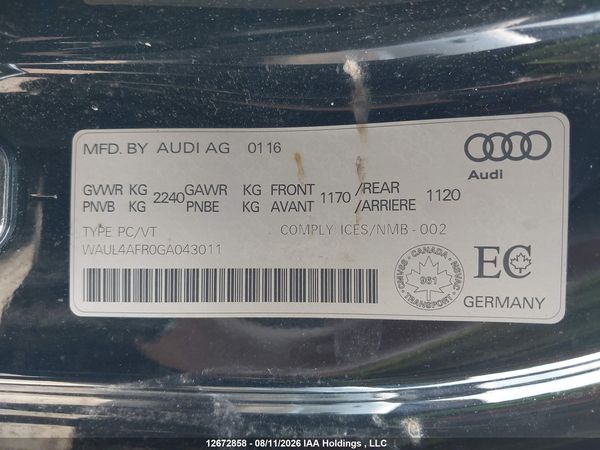 2016 AUDI S5