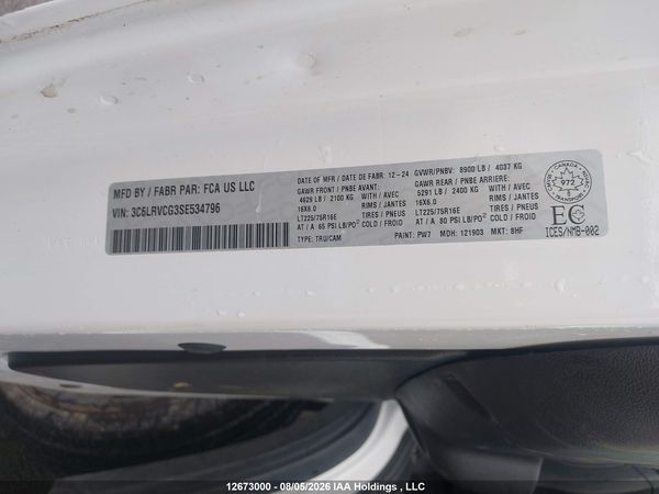2025 RAM PROMASTER 2500 2500 HIGH
