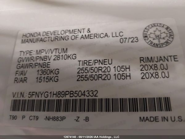 2023 HONDA PILOT ELITE