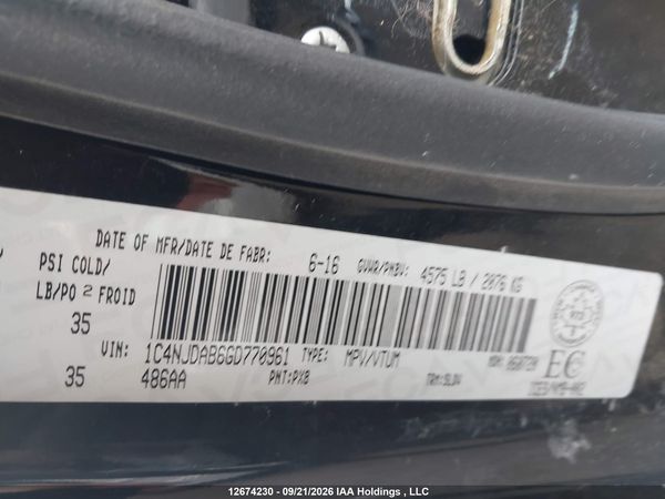 2016 JEEP COMPASS SPORT/NORTH — I9