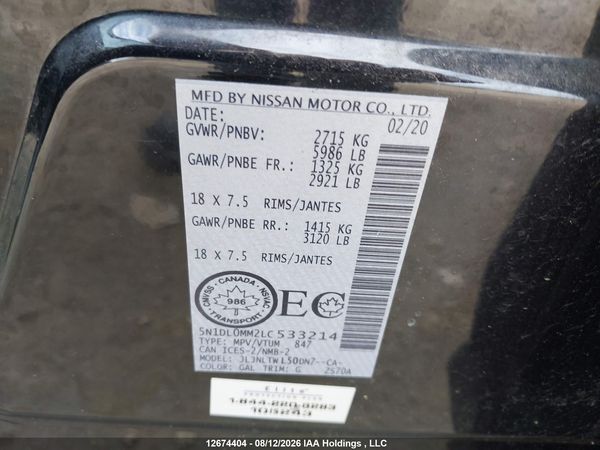 2020 INFINITI QX60