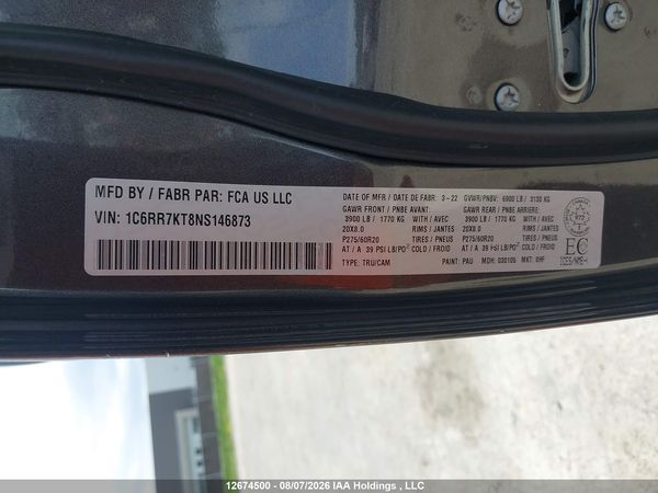 2022 RAM 1500 CLASSIC TRADESMAN