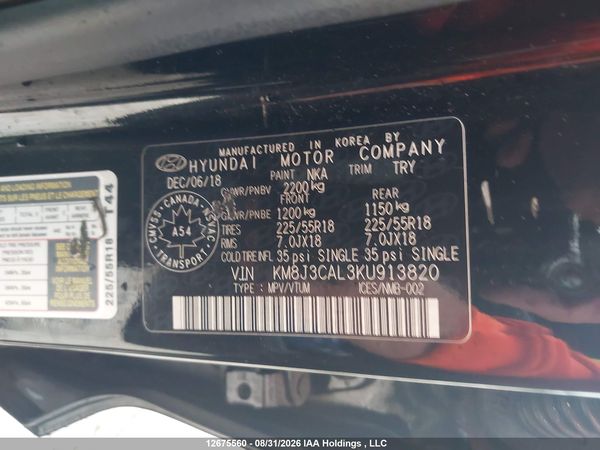 2019 HYUNDAI TUCSON LUXURY — I9