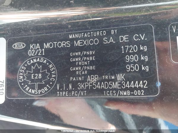 2021 KIA FORTE EX