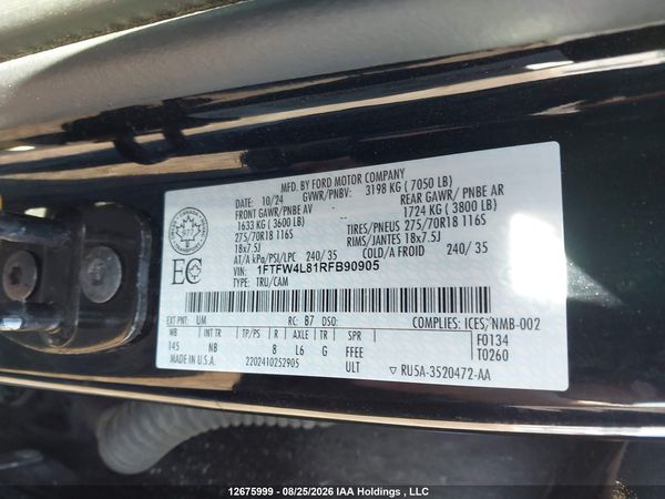 2024 FORD F-150 TREMOR