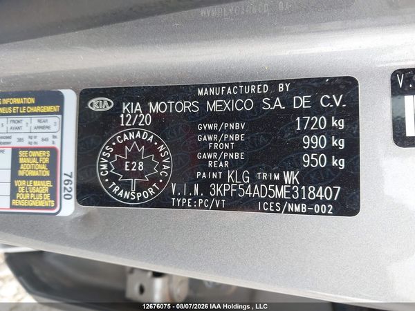 2021 KIA FORTE EX — I9