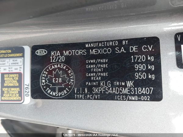 2021 KIA FORTE EX — I19