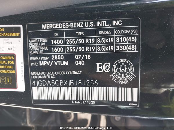 2018 MERCEDES-BENZ GLE 400 4MATIC