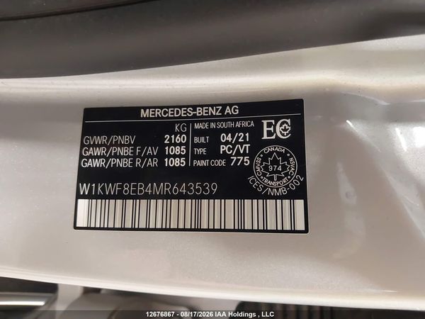 2021 MERCEDES-BENZ C 300 4MATIC