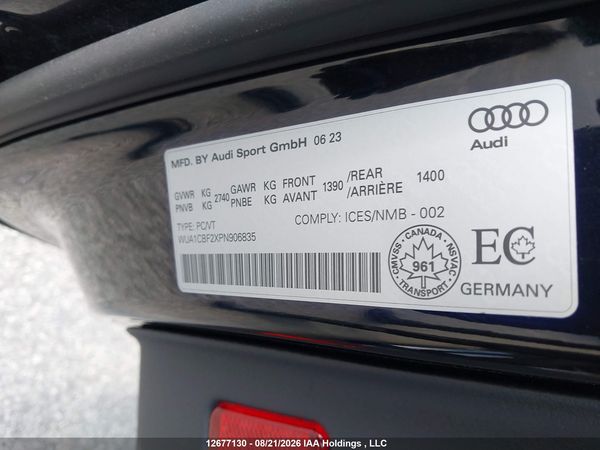 2023 AUDI RS6 quattro — I9