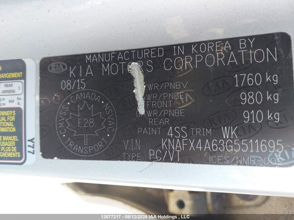 2016 KIA FORTE 1.8L LX/1.8L LX+