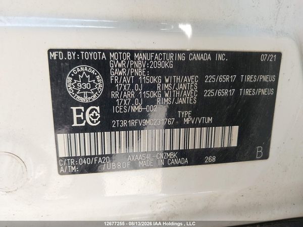 2021 TOYOTA RAV4 XLE HV