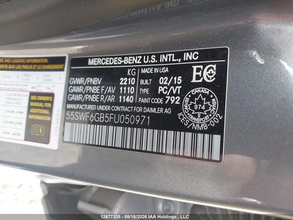 2015 MERCEDES-BENZ C-CLASS C400 4-MATIC