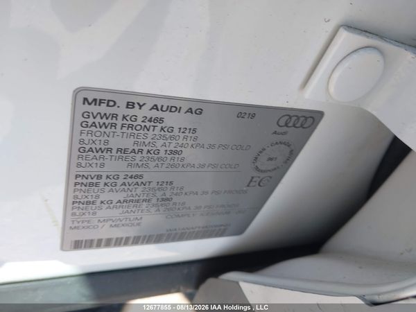 2019 AUDI Q5 45 KOMFORT