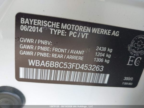 2015 BMW 640I GRAN COUPE XDRIVE