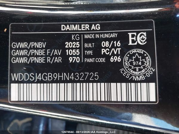 2017 MERCEDES-BENZ CLA 250 4MATIC