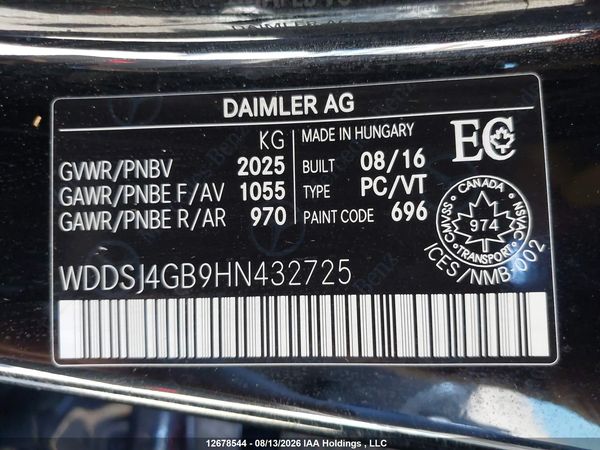 2017 MERCEDES-BENZ CLA 250 4MATIC