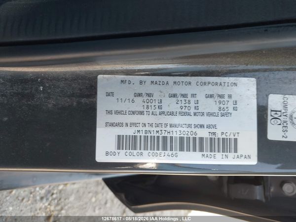 2017 MAZDA MAZDA3 GT