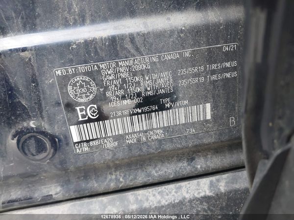 2021 TOYOTA RAV4 XLE