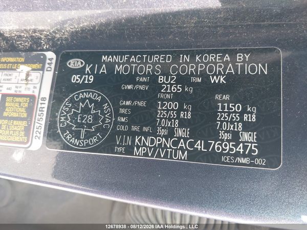 2020 KIA SPORTAGE EX