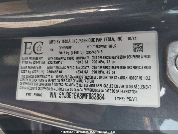 2021 TESLA MODEL 3